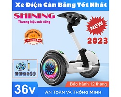 Xe điện cân bằng Shining (2 chế độ tay Lái + Chân kẹp) Loại mới 2023
